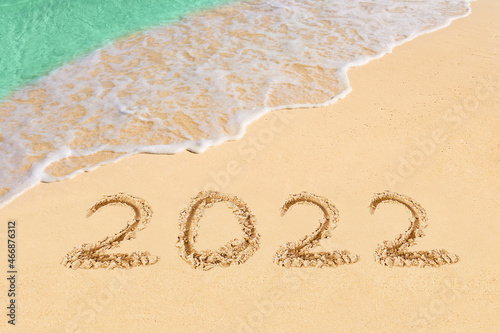 Numbers 2022 on beach