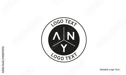Vintage Retro ANY Letters Logo Vector Stamp 