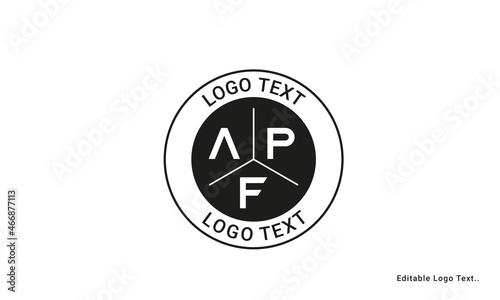 Vintage Retro APF Letters Logo Vector Stamp 