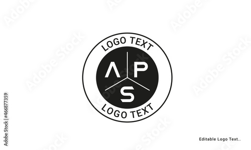 Vintage Retro APS Letters Logo Vector Stamp	