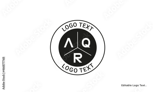 Vintage Retro AQR Letters Logo Vector Stamp 