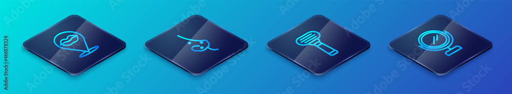 Set Isometric line Shaving razor, Smiling lips, Round makeup mirror and Acne icon. Vector Set Isometric line Shaving razor, Smiling lips, Round makeup mirror and Acne icon. Vector