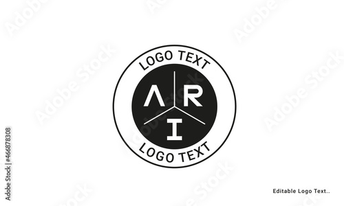 Vintage Retro ARI Letters Logo Vector Stamp 