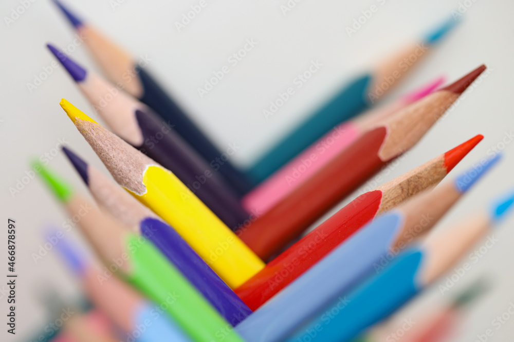 Big assortment of sharpened crayons Big assortment of sharpened crayons