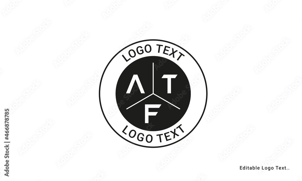 Vintage Retro ATF Letters Logo Vector Stamp	 - obrazy, fototapety, plakaty 