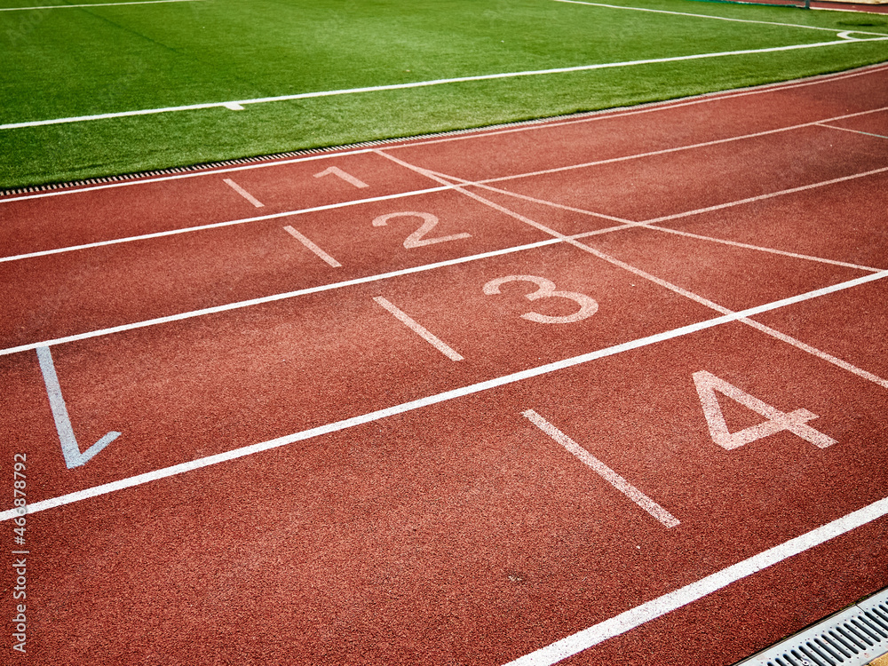 a treadmill at the stadium, a launch pad, running at different distances, there is no one a treadmill at the stadium, a launch pad, running at different distances, there is no one
