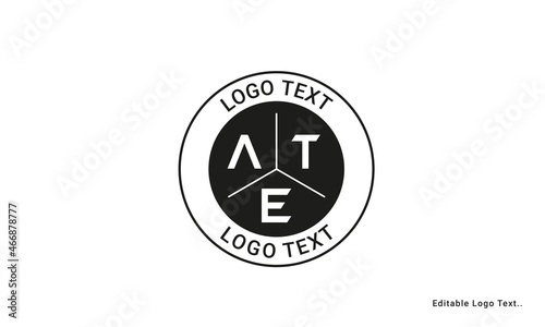 Vintage Retro ATE Letters Logo Vector Stamp 