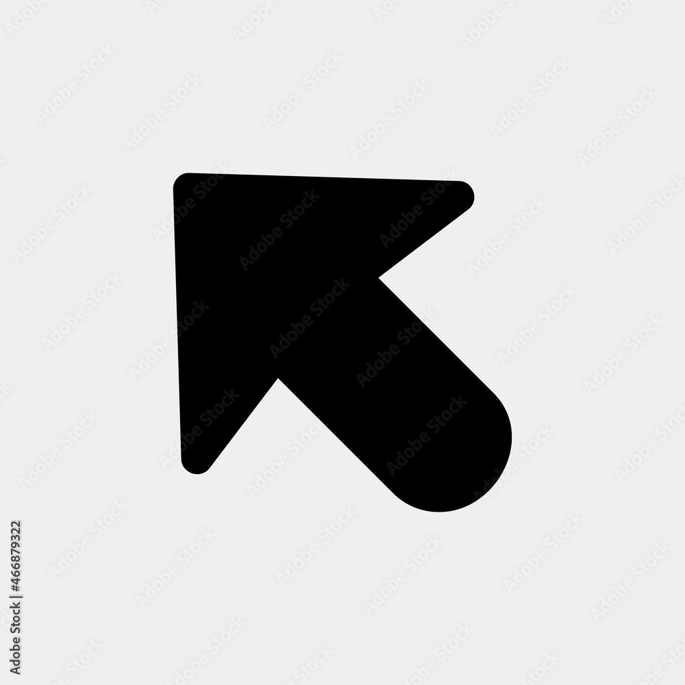 Up left arrow icon vector illustration in solid style, use for website mobile app presentation Up left arrow icon vector illustration in solid style, use for website mobile app presentation