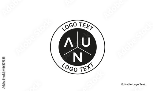 Vintage Retro AUN Letters Logo Vector Stamp 