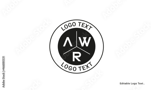 Vintage Retro AWR Letters Logo Vector Stamp 