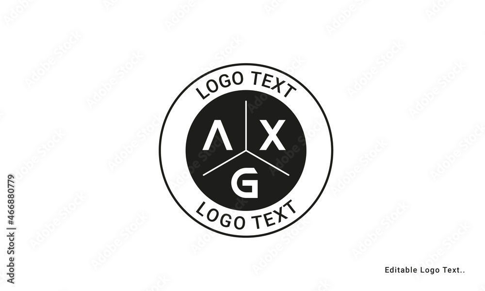 Vintage Retro AXG Letters Logo Vector Stamp Stock Vector | Adobe Stock