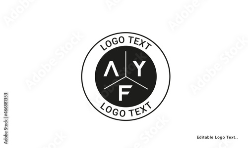 Vintage Retro AYF Letters Logo Vector Stamp 