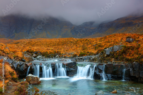 Fairy Pools in Autumn  Glen Brittle  Isle of Skye  Scotland  UK.