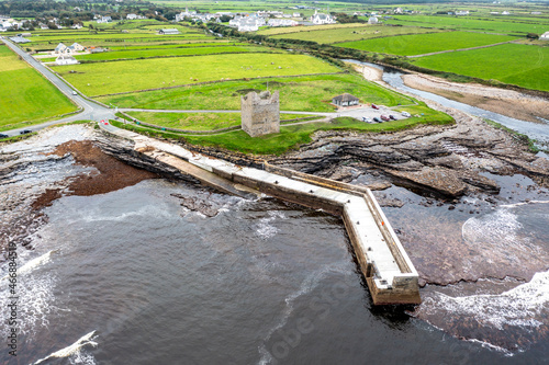 The Easky pier and Castle in County Sligo - Republic of Ireland