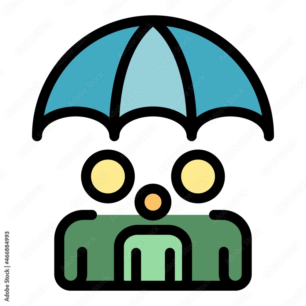 Safe clients icon. Outline safe clients vector icon color flat isolated Safe clients icon. Outline safe clients vector icon color flat isolated