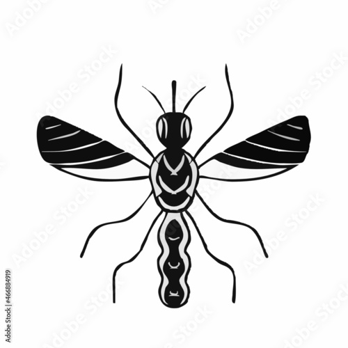 mosquito sign icon isolated vector illustration