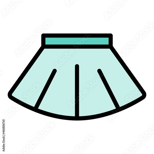 Ballet skirt icon. Outline ballet skirt vector icon color flat isolated