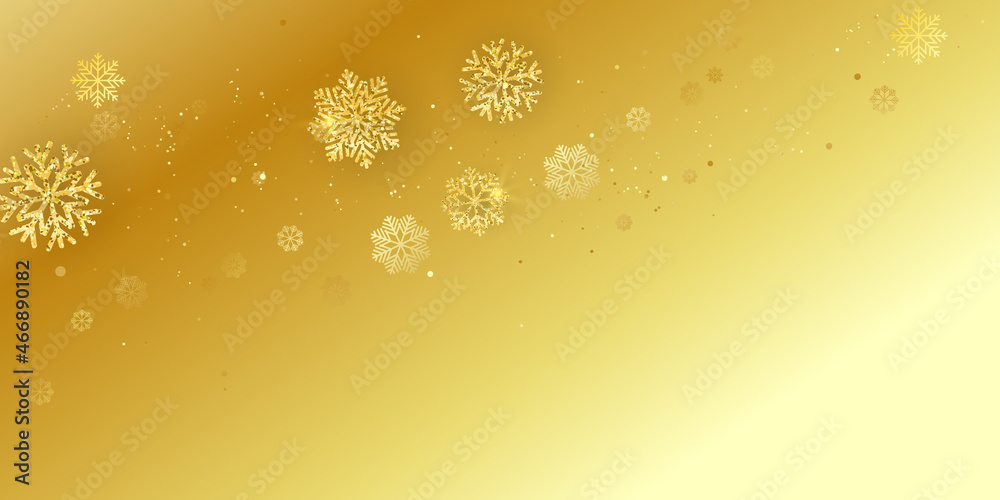merry christmas and happy new year golden background Celebration background template with ribbon . Elegant greeting card.
