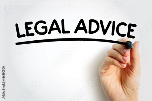 Φωτογραφία LEGAL ADVICE underlined text with marker, concept background