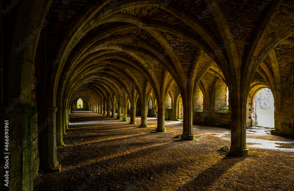Fountains Abbey Arches Yorkshire England UK