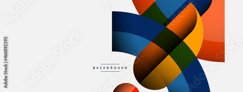 Geometric abstract background. Round shapes, circles, lines composition for wallpaper banner background or landing page Free Download Geometric abstract background. Round shapes, circles, lines composition for wallpaper banner background or landing page - GFXLoad