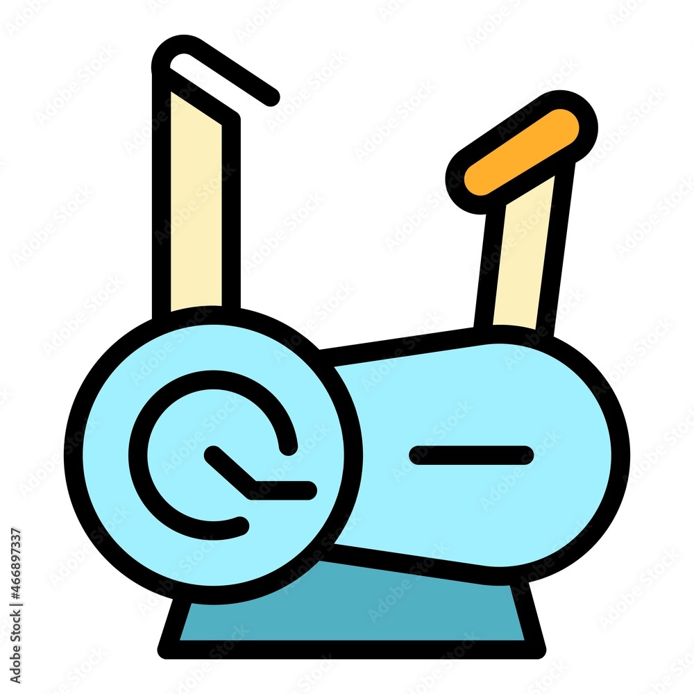 Exercise bike icon. Outline exercise bike vector icon color flat isolated Exercise bike icon. Outline exercise bike vector icon color flat isolated