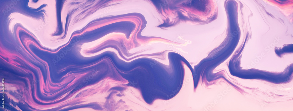 High Resolution Colorful fluid painting with marbling texture,, purple color, liquid background. 3D Rendering.