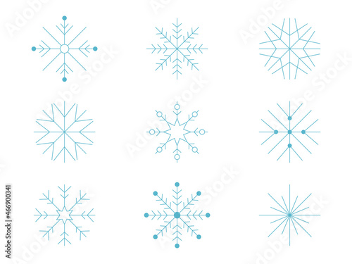 Snowflakes Set. Vector collection of decorative snowflakes.