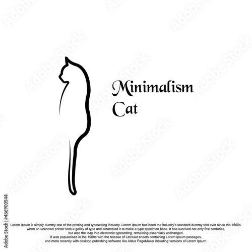 simple minimalism cat logo design. simple logo for your brand or business