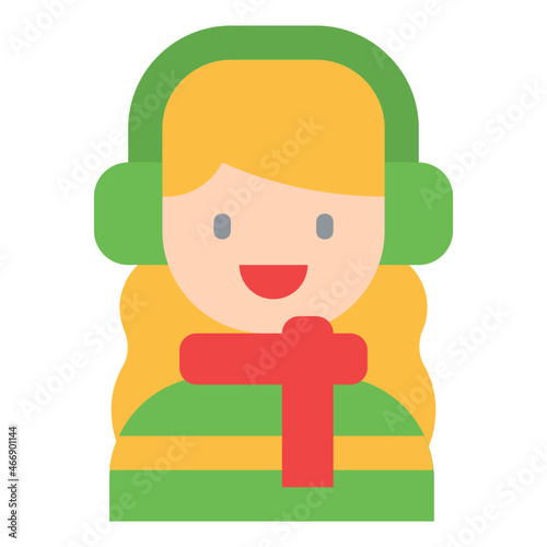 girl woman flat icon
