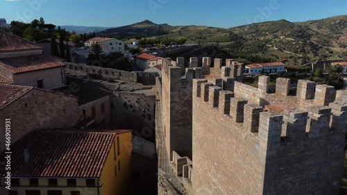 A fascinating view of Torres de San Miguel in Morella, Spain