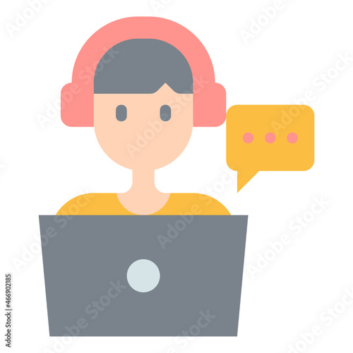 online chat flat icon