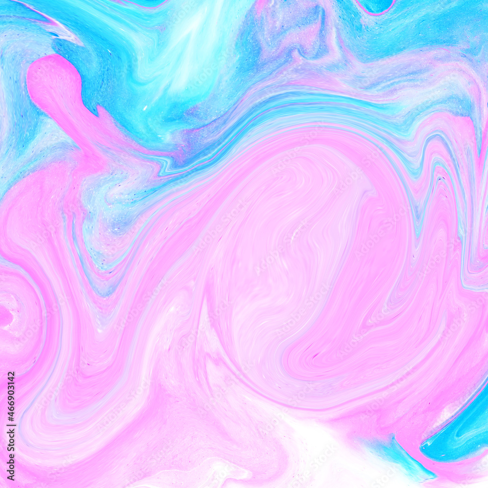 High Resolution Colorful fluid painting with marbling texture, 3D Rendering. 