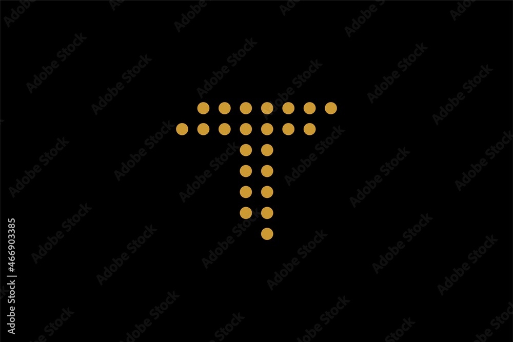 Letter T logo design vector. T monogram logo symbol.