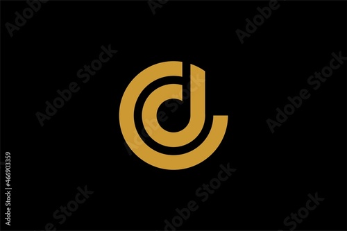 Letter CD logo design vector. CD monogram logo symbol.