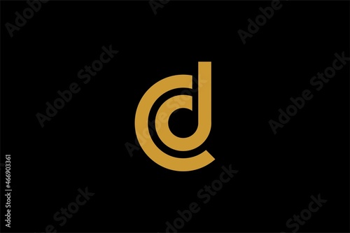 Letter CD logo design vector. CD monogram logo symbol.