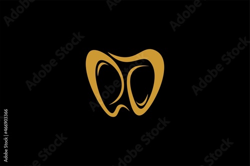 Dental clinic logo design. Dental care sign symbol.