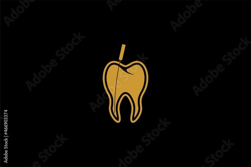 Dental clinic logo design. Dental care sign symbol.