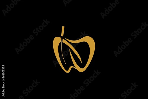 Dental clinic logo design. Dental care sign symbol.