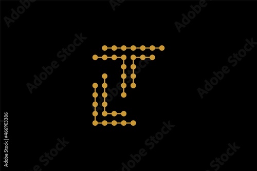 Letter LT logo design vector. LT monogram logo symbol.