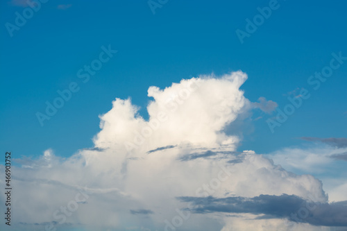 White fluffy Cloud with Beautiful blue sky as Background