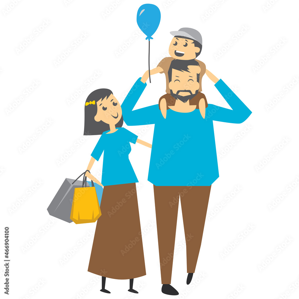 Family shopping icon vector illustration design Family shopping icon vector illustration design