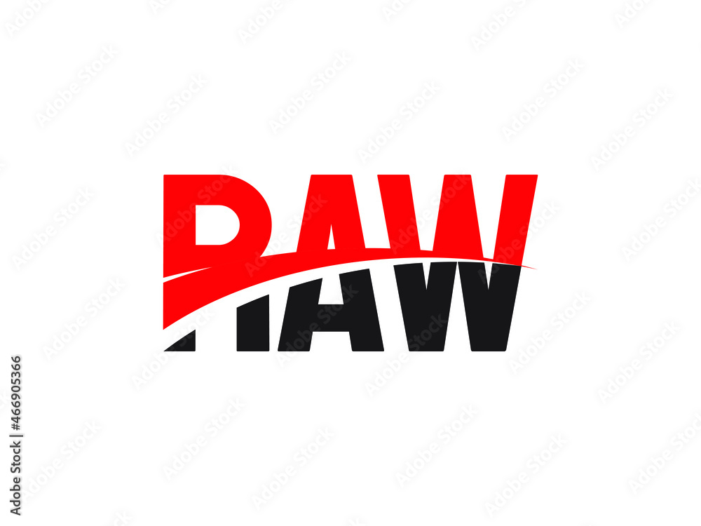 RAW Letter Initial Logo Design Vector Illustration RAW Letter Initial Logo Design Vector Illustration