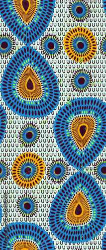 Seamless rotary repeatable exotic fabric design. The design is fully editable and easy to change colors to suit your fashion palette for the season.