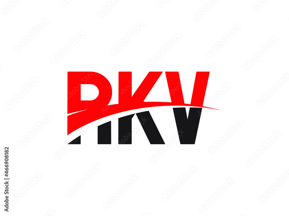 RKV Letter Initial Logo Design Vector Illustration
