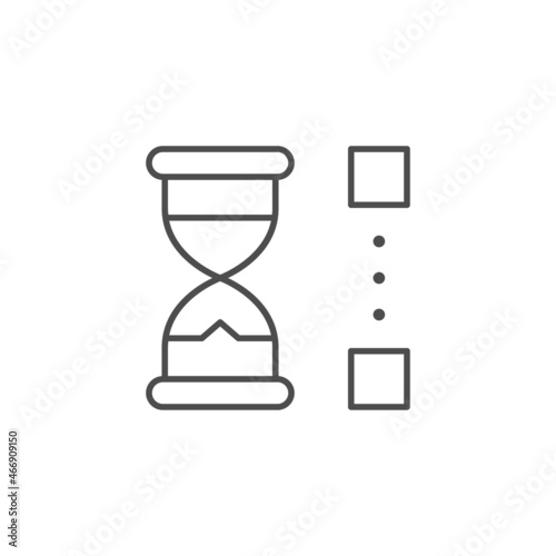 Time period line outline icon