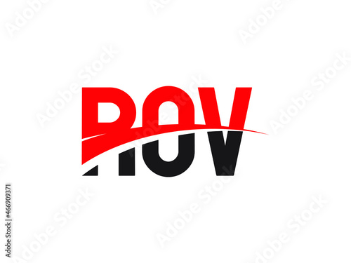 ROV Letter Initial Logo Design Vector Illustration