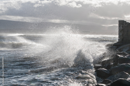 Winter storm in Dublin bay photo