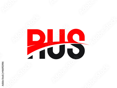 RUS Letter Initial Logo Design Vector Illustration