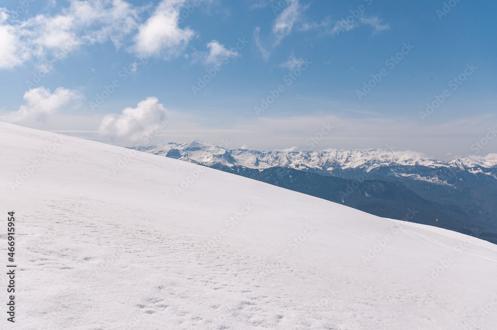 winter mountains of the caucasus